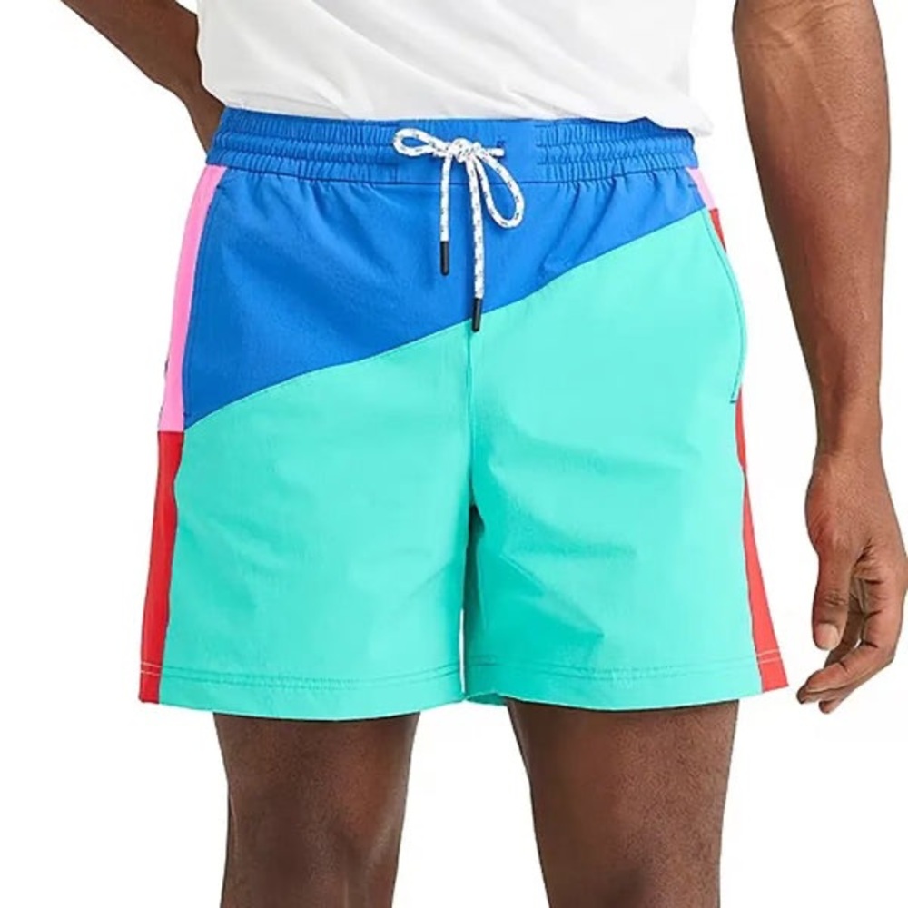 Mens Chubbies The Run It Backs Tracksuit Color Block Shorts - Size M 5.5” Inseam